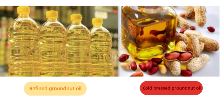 Dầu lạc ép lạnh và dầu lạc tinh chế oil.jpg