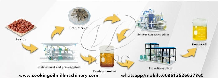 Quy trình sản xuất dầu đậu phộng